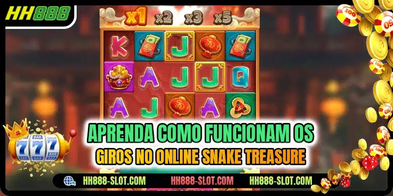 Aprenda como funcionam os giros no online Snake Treasure