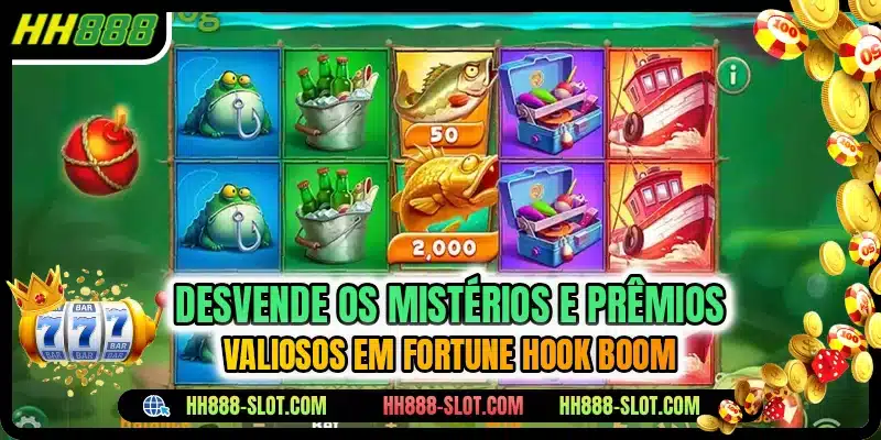Desvende os mistérios e prêmios valiosos em Fortune Hook Boom