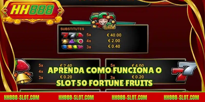Aprenda como funciona o slot 50 Fortune Fruits